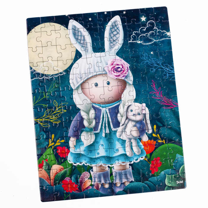 Puzzle 120 piese – fetița cu urechi de iepuraș (23x30 cm) | De.tail | 6+ ani [2]