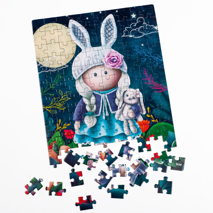 Puzzle 120 piese – fetița cu urechi de iepuraș (23x30 cm) | De.tail | 6+ ani [3]