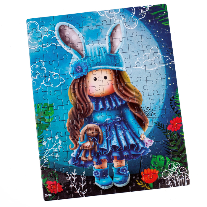 Puzzle 120 piese – Fetița frumoasa in lumina lunii, 23 x 30 cm De.tail [2]