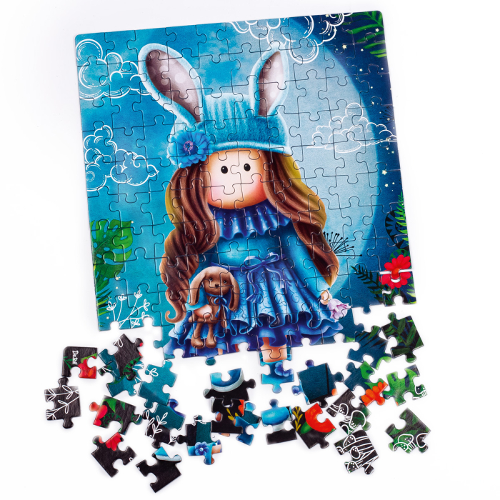 Puzzle 120 piese – Fetița frumoasa in lumina lunii, 23 x 30 cm De.tail [3]