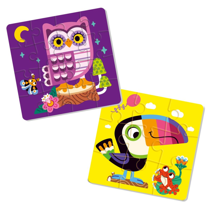 Puzzle 2 în 1 din spumă cu pasari– Puzzle educativ pentru copii mici 2+ ani [2]