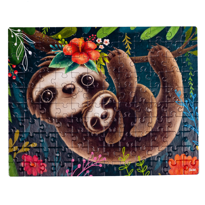 Puzzle copii 120 piese – Lenes cu pui, 23x30 cm | De.tail [2]