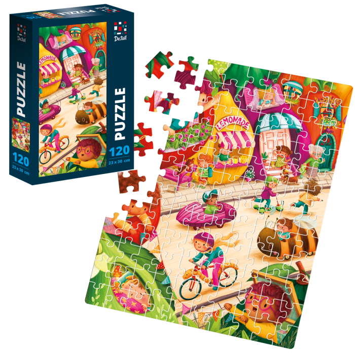 Puzzle copii 120 piese – Orașul Fructelor, 23x30 cm | De.tail [2]