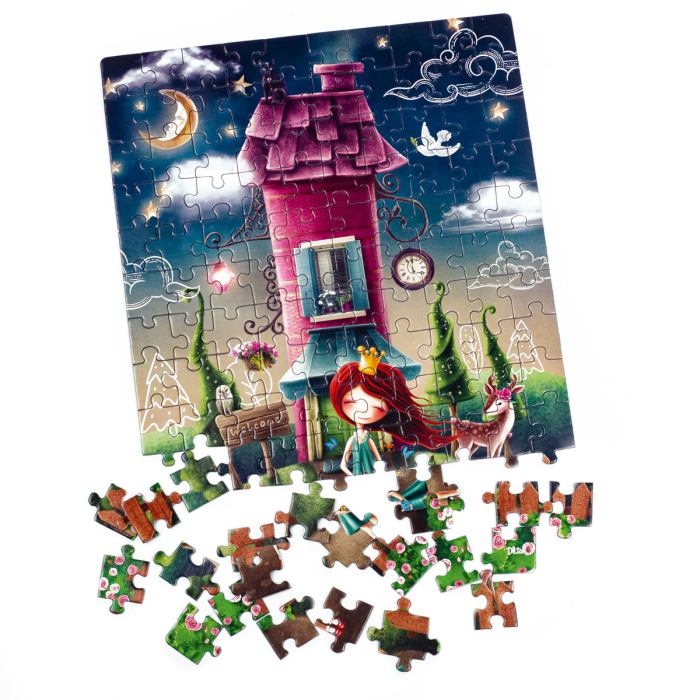 Puzzle copii 120 piese – Printesa si casuta fermecata, 23x30 cm | De.tail [3]