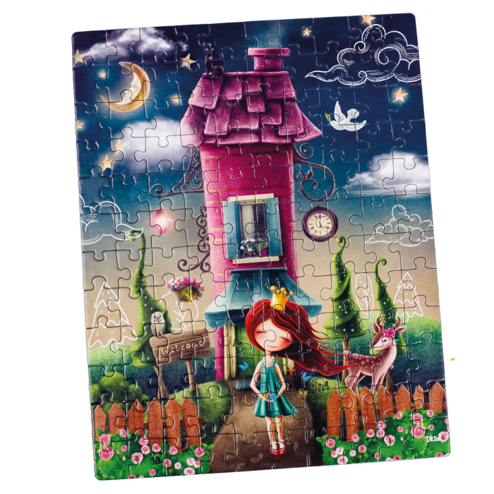 Puzzle copii 120 piese – Printesa si casuta fermecata, 23x30 cm | De.tail [2]