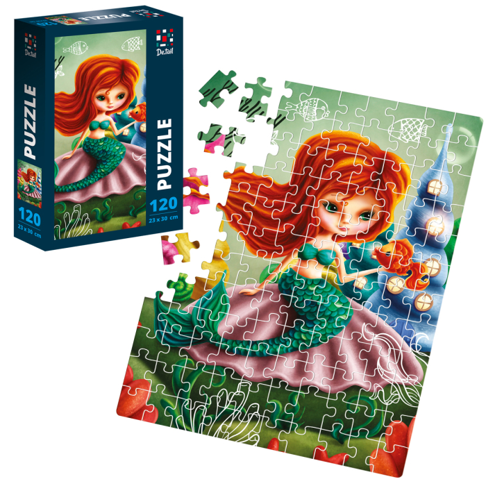 Puzzle copii 120 piese – Sirenă, 23x30 cm | De.tail [2]