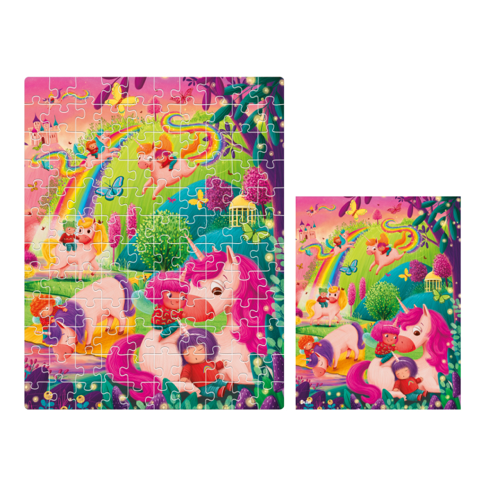 Puzzle copii 120 piese – Unicornul magic și curcubeul, 23x30 cm | De.tail [3]