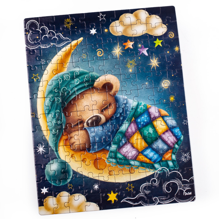 Puzzle copii 120 piese – Ursuleț pe lună, 23x30 cm | De.tail | 6+ ani [2]