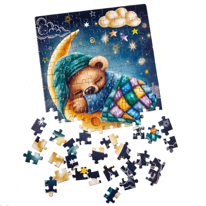 Puzzle copii 120 piese – Ursuleț pe lună, 23x30 cm | De.tail | 6+ ani [3]
