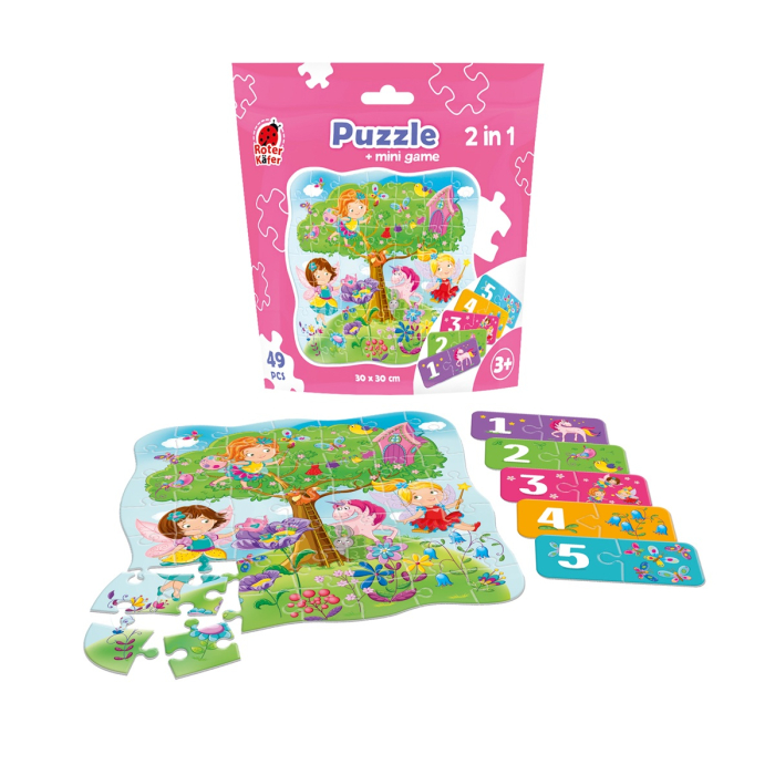 Puzzle copii 2 în 1 Zânele – puzzle + mini joc educativ | Roter Käfer | copii mici 3+ ani [2]
