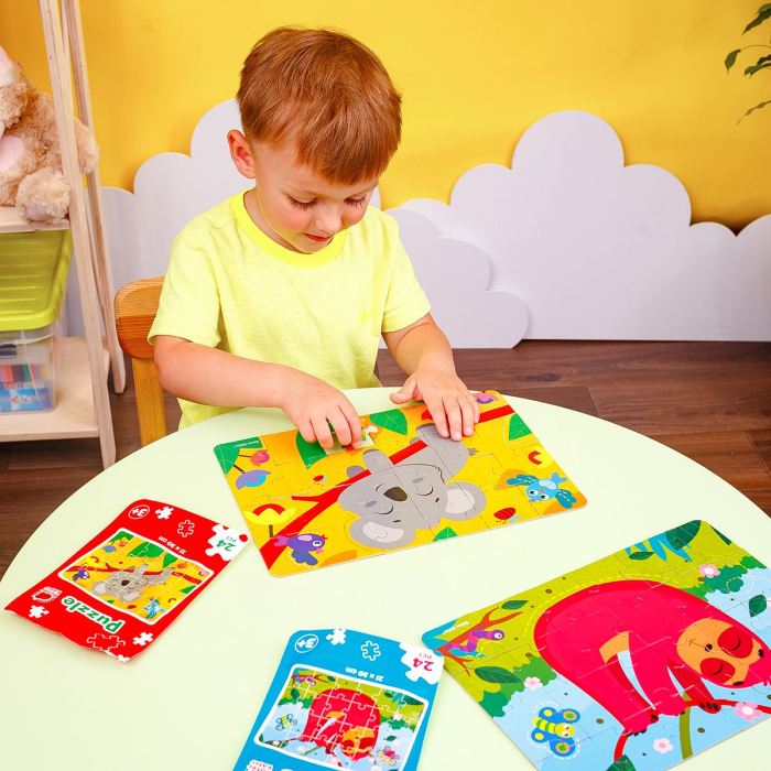 Puzzle copii 24 piese– Leneșul vesel, Roter Kafer, 3+ ani, 21×30 cm [4]