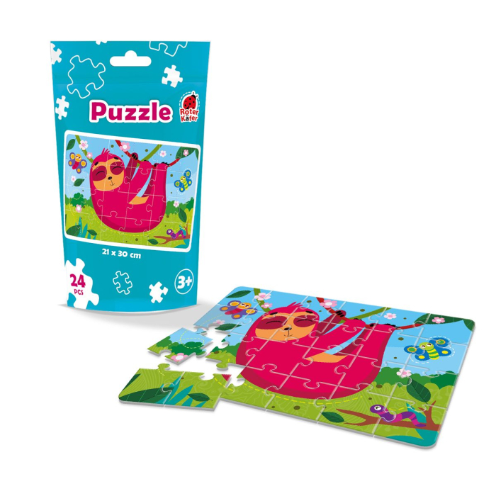 Puzzle copii 24 piese– Leneșul vesel, Roter Kafer, 3+ ani, 21×30 cm [2]