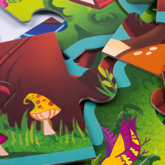 Puzzle de podea copii, Animale din Pădure, Roter Käfer, 40 piese, 67×96 cm, 3–5 ani [5]