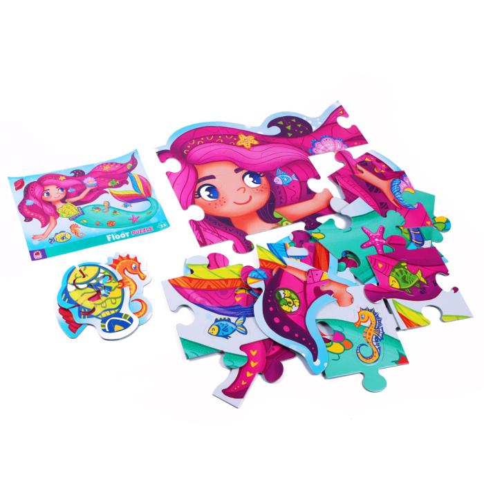 Puzzle de podea Sirenă – 33 piese, 67×96 cm, Roter Käfer, copii 3–5 ani [3]