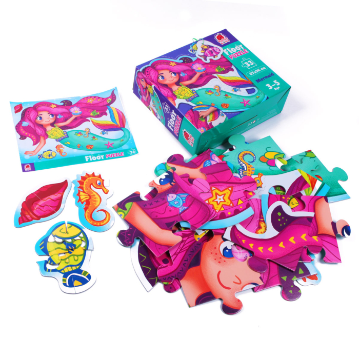 Puzzle de podea Sirenă – 33 piese, 67×96 cm, Roter Käfer, copii 3–5 ani [2]