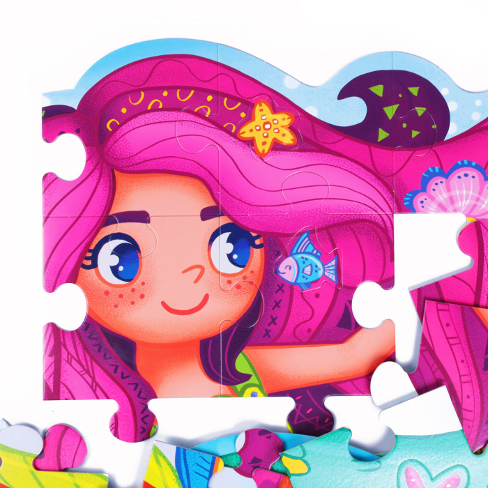 Puzzle de podea Sirenă – 33 piese, 67×96 cm, Roter Käfer, copii 3–5 ani [4]