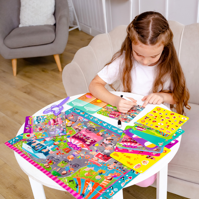 Puzzle detectiv copii 54 piese – Candy Fair (Târgul Dulciurilor) + lupă | Roter Käfer | copii mici 3+ ani [5]