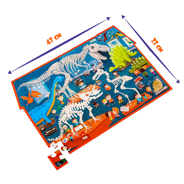 Puzzle detectiv copii Muzeul Dinozaurilor 54 piese + lupă și joc educativ | Roter Käfer | copii mici 3+ ani [4]