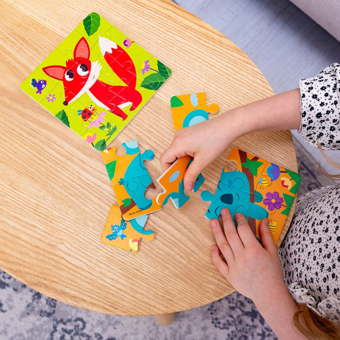 Puzzle din spumă 2 în 1 Animăluțe din pădure – Puzzle educativ pentru copii mici 2+ ani [4]