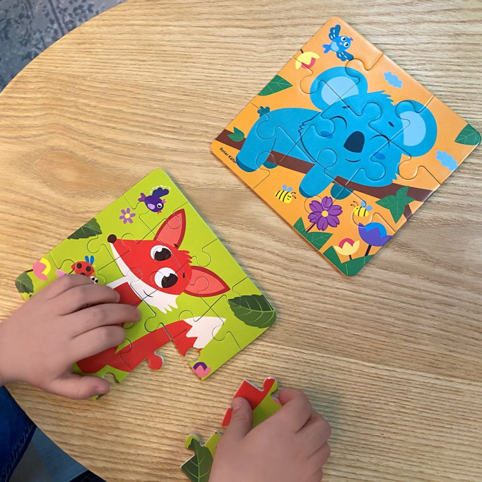 Puzzle din spumă 2 în 1 Animăluțe din pădure – Puzzle educativ pentru copii mici 2+ ani [3]