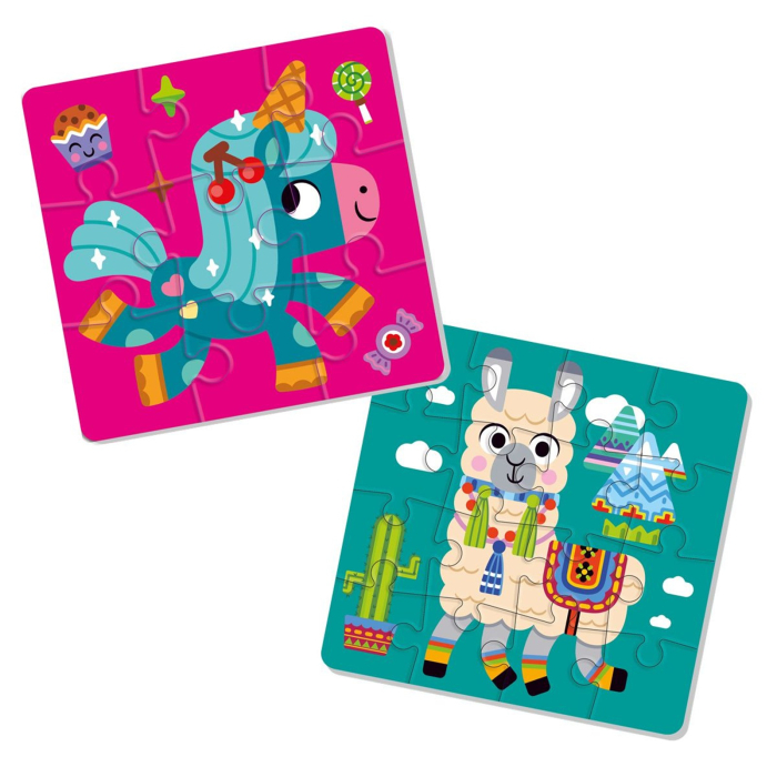 Puzzle din spumă 2 în 1 Unicorn și Lamă – Puzzle educativ pentru copii mici 2+ ani [2]