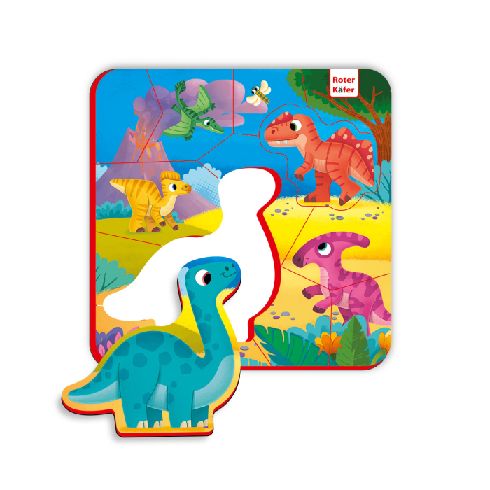 Puzzle magnetic din spumă Dinozauri | Roter Käfer | copii mici 2+ ani [2]