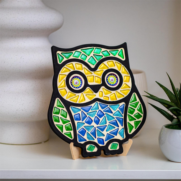 SET CREATIV MOZAIC „BUFNITA” – mozaic din sticlă pe bază MDF, Mosaaro [3]