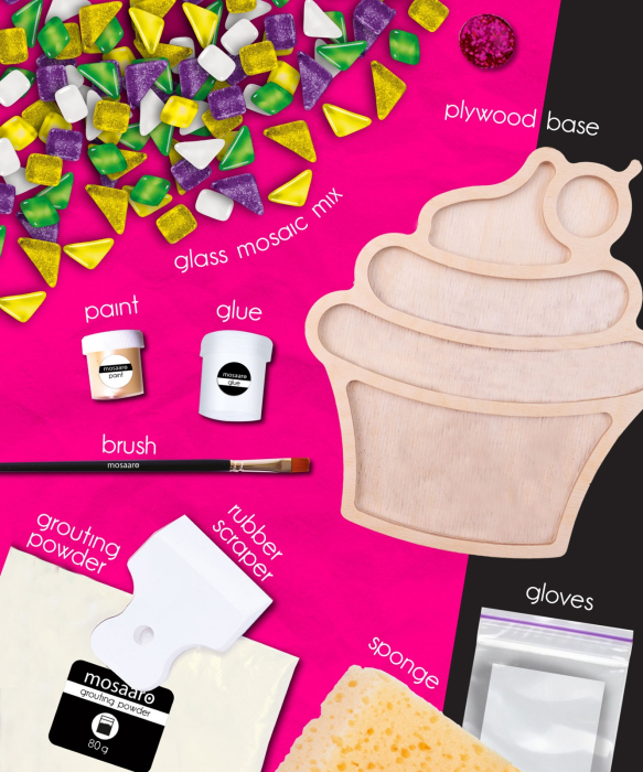 SET CREATIV MOZAIC DIN STICLA CU BAZA DIN MDF- BRIOSA [3]