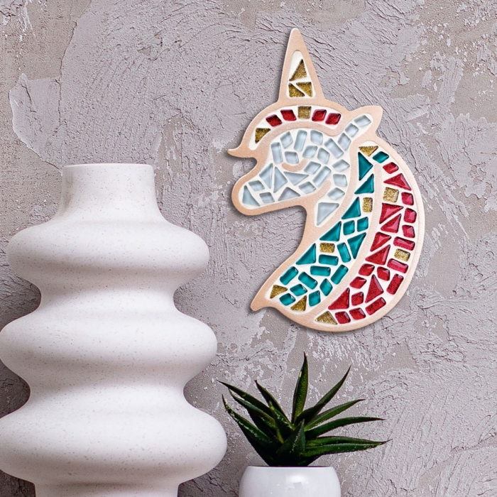 SET CREATIV MOZAIC „UNICORN” – mozaic din sticlă pe bază MDF, Mosaaro [3]