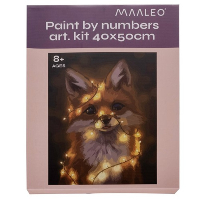 Set pictură după numere – Vulpea luminoasă, kit complet cu pensule și culori acrilice [2]