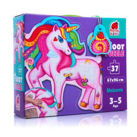 PUZZLE-URI PODEA - Puzzle de podea copii Sirenă, 33 piese, 67×96 cm, Roter Käfer, 3–5 ani