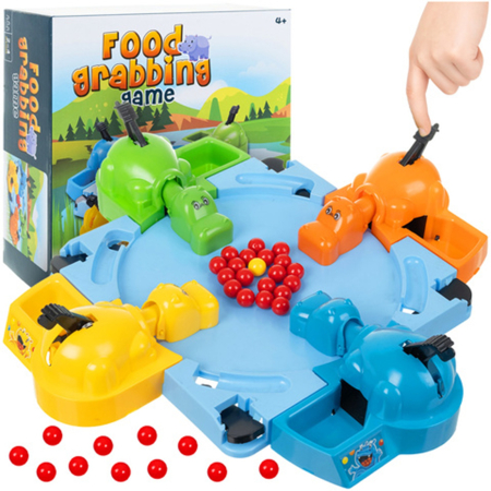 JOCURI DE SOCIETATE - Joc de societate „Hipopotamii flămânzi” – Food Grabbing Game, joc interactiv de îndemânare pentru copii