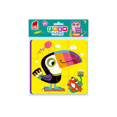 PUZZLE-URI - Puzzle 2 în 1 din spumă cu pasari– Puzzle educativ pentru copii mici 2+ ani