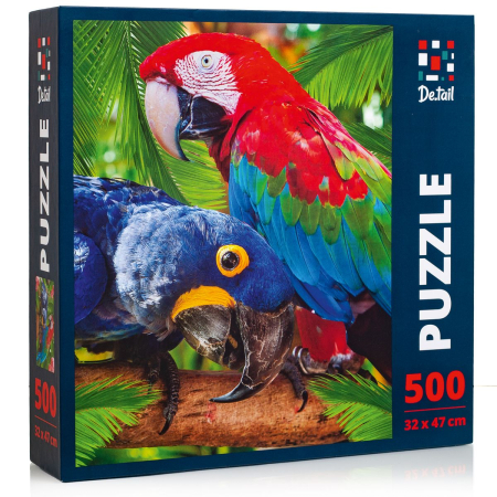 PUZZLE-URI CLASICE - Puzzle 500 piese – Papagali Ara tropicali, 32x47 cm | De.tail