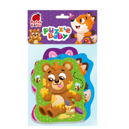 PUZZLE-URI - Puzzle Baby Animale din Pădure – Puzzle Educațional pentru copii, Piese Mari, Spumă Moale