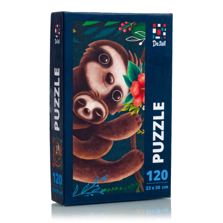 PUZZLE-URI CLASICE - Puzzle copii 120 piese – Lenes cu pui, 23x30 cm | De.tail