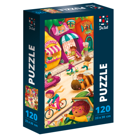 PUZZLE-URI CLASICE - Puzzle copii 120 piese – Orașul Fructelor, 23x30 cm | De.tail