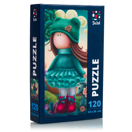 PUZZLE-URI CLASICE - Puzzle copii 120 piese – Păpușică cu un căluț, 23x30 cm | De.tail