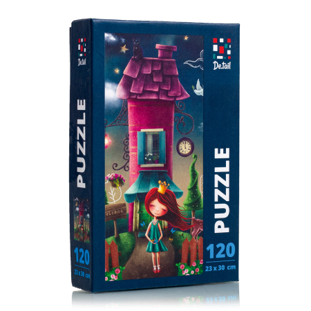 PUZZLE-URI CLASICE - Puzzle copii 120 piese – Printesa si casuta fermecata, 23x30 cm | De.tail