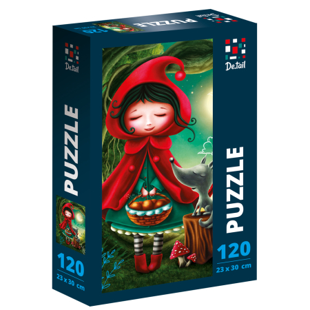 PUZZLE-URI CLASICE - Puzzle copii 120 piese – Scufița Roșie și lupul, 23x30 cm | De.tail