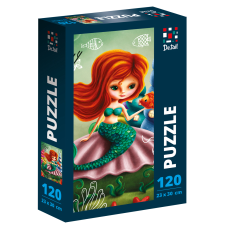 PUZZLE-URI CLASICE - Puzzle copii 120 piese – Sirenă, 23x30 cm | De.tail