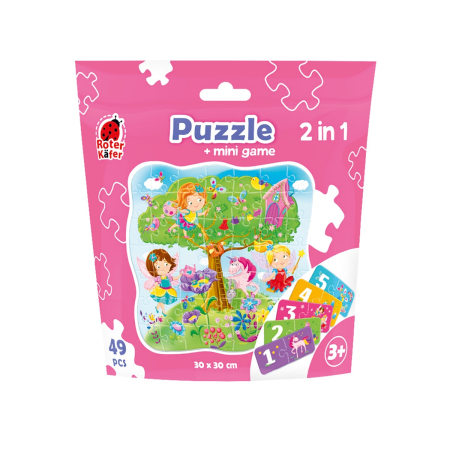 PRIMELE MELE PUZZLE-URI - Puzzle copii 2 în 1 Zânele – puzzle + mini joc educativ | Roter Käfer | copii mici 3+ ani