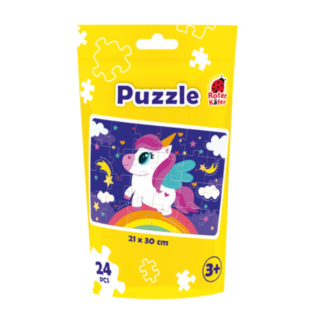PRIMELE MELE PUZZLE-URI - Puzzle copii 24 piese Unicorn – Roter Käfer, 21×30 cm, 3+ ani