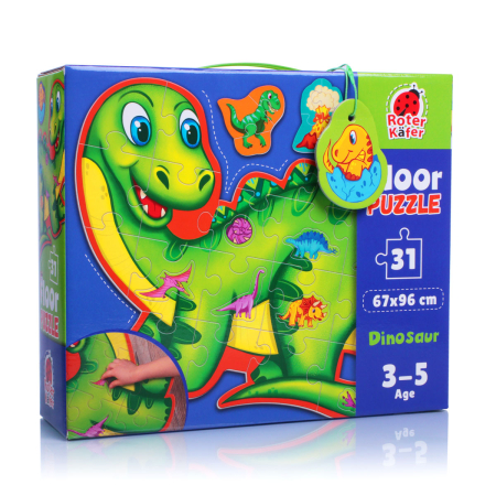 PUZZLE-URI PODEA - Puzzle de podea – Dinozaur | 31 piese | Roter Käfer | 3–5 ani