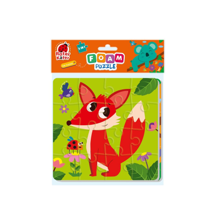 PUZZLE-URI - Puzzle din spumă 2 în 1 Animăluțe din pădure – Puzzle educativ pentru copii mici 2+ ani