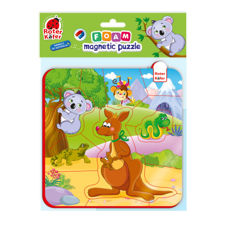 PRIMELE MELE PUZZLE-URI - Puzzle magnetic din spumă – Animale din Australia | Roter Käfer | copii mici 2+ ani