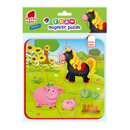 PRIMELE MELE PUZZLE-URI - Puzzle magnetic din spumă – Căluțul | Roter Käfer | copii mici 2+ ani