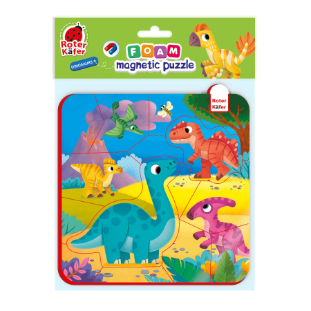 PRIMELE MELE PUZZLE-URI - Puzzle magnetic din spumă Dinozauri | Roter Käfer | copii mici 2+ ani