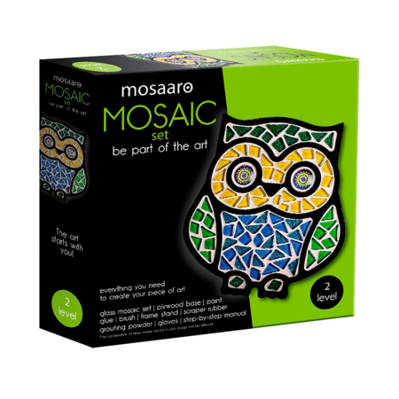 SETURI CREATIVE MOZAIC - SET CREATIV MOZAIC „BUFNITA” – mozaic din sticlă pe bază MDF, Mosaaro