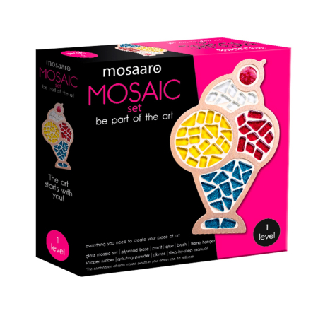 SETURI CREATIVE MOZAIC - SET CREATIV MOZAIC DIN STICLA CU BAZA DIN MDF- INGHETATA